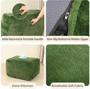 Comfy Gaint Bean Bag Chair with Ottoman, Huge Bean Bag Armchair for Adults and Teens, Green by CozyNest Decor