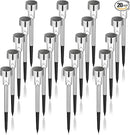 GIGALUMI Solar Pathway Lights 20 Pack, Stainless Steel IP44 Waterproof Auto On/Off Outdoor LED Solar Landscape Lights for Garden, Yard, Patio, Path and Walkway. (Cold White) by GreenHaven Gardens