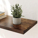 Wall Shelf Set of 2, Rustic Brown Floating Shelves 36 in W x 10 in D x 1 in H, Wooden Floating Wall Shelf with Invisible Brackets for Living Room/Bedroom/Bathroom/Kitchen Storage and Decor by CozyNest Decor