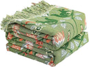 Boho Ultra Soft Throw Blanket 60''x80',100% Cotton Blankets for Couch Bed,Squirrel Farmhouse Home Decor Bed Blankets, All Season Rustic Reversible Bohemian Lightweight Throw for Bed -Light Green by CozyNest Decor