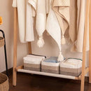 3 Pack Small Storage Baskets for Organizing, Cute Woven Decorative Gift Baskets for Shelves, Mini Closet Organizer Bins with Handles-13''Lx8.66''Wx5.11''H-Brown White by CozyNest Decor