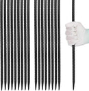 16 inches Rebar Stakes 18-Pack Heavy Duty Ground Stakes Rebar Spikes Garden Stakes Metal Steel Stake for Concrete and Timber Straight Black by CozyNest Decor
