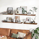 Fun Memories Farmhouse Floating Shelves - 8 Inch Deep Rustic Wood Wall Shelf - Premium Solid Pine Wood Storage Shelf for Kitchen Living Room Bedroom - 30" W x 8" D - Set of 2 - American Walnut by CozyNest Decor
