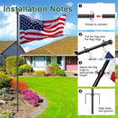 Barcetine 4-Pack Ground Flag Pole Kit - 8.5FT Tangle Free with Anti-Tip Stand Prong -1 inch Heavy Duty Portable Inground Flag Holder for Yard Garden Outdoor, Bonus 3x5 US Flag, Black by GreenHaven Gardens