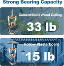 Ceiling Hooks for Hanging Plants (6 PCS Gold),Heavy Duty Metal Plant Hooks, Screw in Hooks for Hanging Birdfeeders, Lamps, Planters, Outdoor Decorative Hooks up to 33 lbs by GreenHaven Gardens