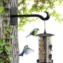 Qiang Ni Bird Feeder Hanger: 8-Inch Wall-Mounted Plant Bracket Outdoor - 2 Pieces Black Plant Hooks for Hanging Flower Baskets by GreenHaven Gardens