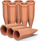 Wine Bottle Watering Spikes, Terracotta Watering Spikes for Out | Indoor Plants, Self Watering Planter Insert, Vacation Plant Watering Devices, Clay Plant Watering Globes, 8-Pack by CozyNest Decor