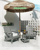 Adirondack Chairs Set of 2, Outdoor Fire Pit Chairs, HDPE All-Weather Adirondack Chairs with Cup Holder, Lawn Chair for Deck, Patio, Garden (Grey) by GreenHaven Gardens