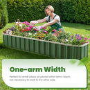 KING BIRD Raised Garden Bed Quick-Install Galvanized Planter Garden Box Outdoor for Gardening, Vegetables, Flowers 7.2x1.7x1 Ft, Green by GreenHaven Gardens
