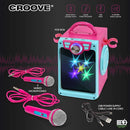 Rechargeable Kids Karaoke Machine for Girls, Pink Portable Karaoke Set, Gift for Girl Speaker with 2 Microphones & Lyrics Display - Bluetooth/AUX/USB, Best Birthday Gifts For Girls Ages 8 9+ Years Old by TinyTreasures Baby Boutique