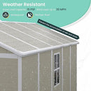 UDPATIO Outdoor Storage Shed 7.5x10.7 FT, Plastic Garden Shed for Bike, Garbage Can, Tool, Outside Sheds & Outdoor Resin Shed with Lockable Door for Backyard, Patio, Lawn, Standstone by GreenHaven Gardens