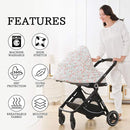 Stretchy Baby Car Seat Covers for Newborns, Infant Car Canopy Extra Soft and Stretchy Nursing Covers for Moms (Flowers) by TinyTreasures Baby Boutique