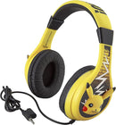 Pokemon Pikachu Wired Kids Headphones, Adjustable, Stereo Sound, 3.5Mm Jack, Tangle-Free, Volume Control, Children's Headband On Ear for School Home, Travel by TinyTreasures Baby Boutique