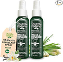 Deet-Free Insect & Mosquito Repellent Pack of 2 (4 oz) – Nice Smelling Insect Repellent with Lemongrass Oil Safe for Pets and Kids – Bug Spray Against Mosquitoes, Gnats, Black Flies, and No-See-ums by TinyTreasures Baby Boutique