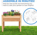 Jumbl, Cedar Raised Garden Bed, Elevated Wood Planter for Growing Fresh Herbs, Vegetables, Flowers, Succulents - 34x18x30” by GreenHaven Gardens