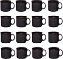 Set of 16 Ceramic Campfire Mugs – 15 Oz, Black – Coffee & Tea Cups for Home, Work, Travel, Camping – Customizable, Great for DIY, Events, Companies by CozyNest Decor