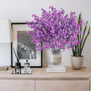 Sggvecsy 6 Pcs Babys Breath Artificial Flowers Gypsophila Bouquets Bulk Real Touch Fake Silk Flowers for Home Wedding DIY Floral Arrangement Kitchen Table Centerpiece Festival Decoration (Purple)