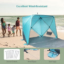 Beach Tent,Beach Sun Shelter with UPF 50+UV Protection with Extendable Floor mat for 3-4 Person, Waterproof Portable Easy Setup Beach Canopy Shade Tent for Outdoor Camping, Picnics by TinyTreasures Baby Boutique