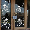 Halloween Window Skeleton Clings – 8 Sheets of Extra Large Cute and Scary Skeletons, Ghosts, and Bats for Home, School, Car Windows, Office, and Party Decor by CozyNest Decor
