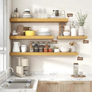 Heimlove 36 Inch Floating Shelves for Wall,10 Inch Deep Wood Shelves with Invisible Brackets,Wall Mounted Storage & Display Shelves for Bedroom,Living Room,Kitchen,Office,Oak Color by CozyNest Decor
