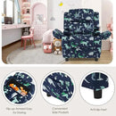 Ulax furniture Dutch Velvet Kids Recliner Chair, Toddler Armrest Sofa Couch, Ergonomic Adjustable Lounge Sofa with Footrest, Padded Backrest, Storage Arms, Child Sofa for Bedroom,Living Room by CozyNest Decor