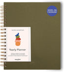 Anecdote Planner 2026 (8.5" x 10") Daily Planner Weekly Monthly Planner - 52 Weeks w/Library Buckram Cover, Brass Spiral - A4 Size Bleed-Resistant Paper – Olive Green by TinyTreasures Baby Boutique