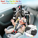 Spiral Car Seat Toys for Babies, 0-6 Months Stroller Pram Activity Hanging Toys High Contrast Black and White Sensory Toy, Newborn Soft Plush Travel Toy for Newborn Boys Girls Gift by TinyTreasures Baby Boutique