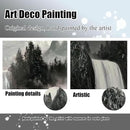 Hand Painted Mountains Painting for Living Room - Waterfall Canvas Wall Art for Office - Large Framed Wall Art Bedroom Size 29" x 59" by CozyNest Decor