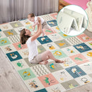 FLAGAV Baby Play Mat, 79x71inch Extra Large Folding Baby Crawling Mat, Waterproof Reversible Playmat Foam Non Toxic Anti-Slip Portable Kids Play Mat for Infant, Toddler by TinyTreasures Baby Boutique