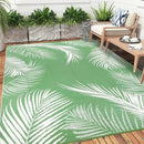 Pauwer Waterproof Outdoor Rug 8x10, Reversible Plastic Straw Patio Camping Rug, Indoor Outdoor RV Mat Carpet for Deck, Camper, Porch, Balcony, Backyard, Picnic, Leaf Green by GreenHaven Gardens