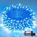 JMEXSUSS Connectable Blue and White Christmas Lights, 8 Modes 100 LED Twinkle String Lights Indoor, Clear Wire Plug-in Christmas String Lights Outdoor Waterproof by GreenHaven Gardens