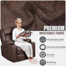 Retro Rocking Recliner Chair, Massage Rocker Recliner Chair with Vibration Massage and Heat, USB and Type-C Ports,360° Swivel Chairs,Living Room, Bedroom, Nursery, RV, Brown by TinyTreasures Baby Boutique