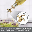 COOK WITH COLOR Glass Olive Oil Dispenser Bottle - 2 Pack, 17 oz Cruet - Elegant Carafe Decanter with Spout for Kitchen, Suitable for Vinegar, Coffee Syrups & Other Liquids by CozyNest Decor