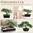 Jexine 4 Pack Artificial Bonsai Tree, Indoor Small Fake Plants in Pots for Home Table Office Desk Bathroom Shelf Bookshelf Bedroom Living Room Farmhouse Decorations by GreenHaven Gardens