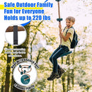 Hungdao 2 Set Gym Ring Trapeze Swing Bar and Climbing Rope with Platforms Disc Heavy Duty Coated Chains Seat Accessories for Outdoor Indoor Playground Backyard(Green) by TinyTreasures Baby Boutique