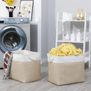 Bidtakay Storage Baskets for Shelves 17x12x15 in Beige Clothes Bins Storage for Closet Set of 2 Large Organization Baskets for Bedroom Blankets Dog Toy Basket Nursery Baby Baskets with Handles by TinyTreasures Baby Boutique