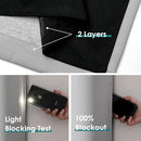 ChrisDowa 100% Blackout Curtains 108 inch Long for Bedroom with Black Liner, 2 Thick Layers Total Blackout Thermal Insulated Grommet Window Curtains 2 Panels Set (Light Grey, 52 x 108 Inch) by TinyTreasures Baby Boutique