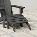 WestinTrends Outdoor Ottoman, Patio Adirondack Ottoman Foot Rest, All Weather Poly Lumber Folding Foot Stool for Adirondack Chair, Widely Used for Outside Porch Pool Lawn Backyard, Gray by CozyNest Decor