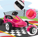 TOBBI 12V Electric Go Kart for Kids Battery Powered Ride on Car Outdoor Race Toy with Remote Control, Safety Belt, Music, LED Lights and Flags for Toddlers 3-8 Years, Pink by TinyTreasures Baby Boutique