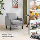 VINGLI Accent Chairs for Living Room Mid Century Modern Chair Sofa Chair Upholstered Arm Chair with Scooped Arms for Bedroom, Apartment, Office, Studio, Waiting Room, Play Room