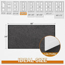 Mibao Front Door Mat, Dirt Trapper Welcome Mat for Outdoor Indoor, Non-Slip Waterproof Doormat, Durable Machine Washable Low Profile Entry Rug for Back Door Outside Patio Porch, 48" x 24", Grey by CozyNest Decor