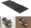 New 1 Pack Garage Wall Shelving, Heavy Duty 1.5' x 3.8' Wall Mount Storage Shelf with Hooks, Garage Storage Rack Floating Shelves, Holds 250 lbs Each by GreenHaven Gardens