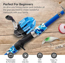 Kids Fishing Pole, Kids Portable Telescopic Fishing Rod Set, Tackle Box and Fishing Net Combo Kit, Kids Fishing Gear for Boys and Girls Age 5-10 and Youth by TinyTreasures Baby Boutique