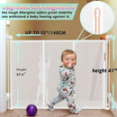 Retractable Baby Gates for Stairs, 55" Wide Baby Gate Dog Gate, 41" Tall Retractable Pet Gate for Doorways, Child Safety Gates Mesh Gate with Fiberglass Rods for Stairways, Hallways, Indoor/Outdoor by TinyTreasures Baby Boutique