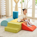 jela Foam Blocks 6Pcs Soft Play Equipment Luxury Miss Fabric, Toddler Climbing Toys Indoor Soft Play Climbing for Toddlers, Lightweight Climbing Blocks for Babies, Kids, Climb and Crawl Foam Playset by TinyTreasures Baby Boutique