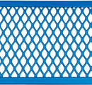 Global Industrial 6’L Rectangular Picnic Table, Expanded Metal, Blue Thermoplastic Coating, Attached Benches, 1-1/2” Umbrella Pole Hole, Outdoor-Rated, 1000 lb Capacity, 72” x 30” Tabletop by GreenHaven Gardens