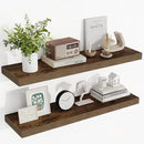 36 Inch Floating Shelves, 36"x9.25"x1.5" Inch Deep Floating Shelves for Wall, Wooden Shelves for Bathroom, Bedroom, Living Room, Brown by CozyNest Decor