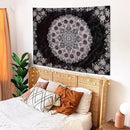 Fowocu Boho Floral Mandala Tapestry Wall Hanging Grey Bohemian Flower Medallion Tapestry Aesthetic Gray Black Hippie Indian Small Tapestries for Bedroom Living Room Dorm Decor 48 x 36 Inch by CozyNest Decor