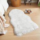 AMTOVO Faux Fur Rug, White Area Rug, Fluffy Sheepskin Rug, Fuzzy Ultra Soft 2 x 4 ft Shag Rugs for Bedroom Sofa Throw Cushion Room Decor, Sheepskin by CozyNest Decor