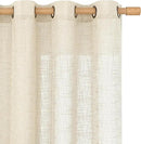 LAMIT Beige Linen Curtains 84 Inch Length 2 Panels for Living Room, Light Filtering Boho Window Treatments Semi Sheer Neutral Thick Drapes with Bronze Grommet for Bedroom/Farmhouse, 52 X 84 Inch by CozyNest Decor